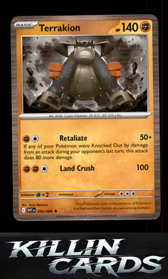 Terrakion 054/086 Pokemon Rare SV: White Flare Card NM