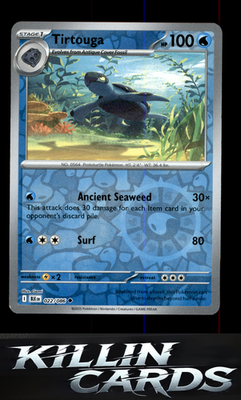 Reverse Holofoil Tirtouga 022/086 Pokemon Uncommon SV: Black Bolt Card NM