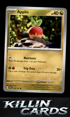 Applin 138/191 Pokemon Common SV08: Surging Sparks Card NM
