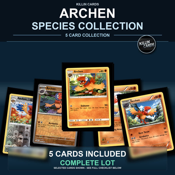 Pokemon TCG Archen Species Collection 5 Different Cards