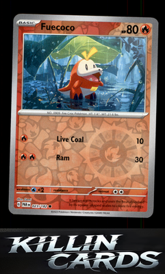 Reverse Holofoil Fuecoco 023/182 Pokemon Common SV04: Paradox Rift Card NM