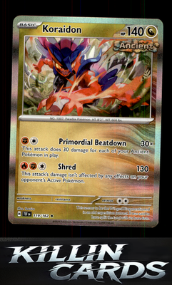 Koraidon 119/162 Pokemon Rare SV05: Temporal Forces Card NM