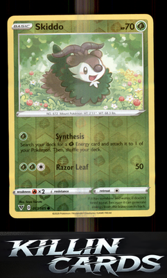 Skiddo 017/185 Pokemon Common SWSH04: Vivid Voltage Card NM