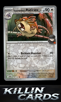 Reverse Holofoil Team Rocket's Raticate - 148/182 148/182 Pokemon Common SV10: D