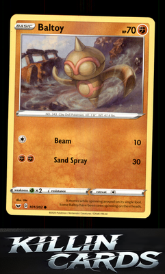 Baltoy (101) 101/202 Pokemon Common SWSH01: Sword & Shield Base Set Card NM
