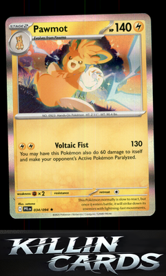 Pawmot 034/094 Pokemon Rare ME02: Phantasmal Flames Card NM