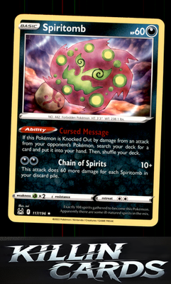 Spiritomb 117/196 Pokemon Rare SWSH11: Lost Origin Card NM