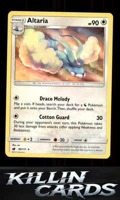 Altaria 80/111 Pokemon Rare SM - Crimson Invasion Card NM