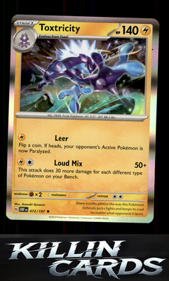 Toxtricity 072/197 Pokemon Rare SV03: Obsidian Flames Card NM