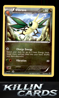 Vibrava 75/111 Pokemon Uncommon XY - Furious Fists Card NM