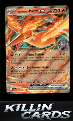Team Rocket's Moltres ex 031/182 Pokemon Double Rare SV10: Destined Rivals Card
