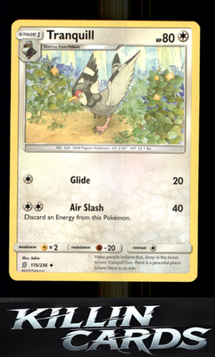 Tranquill 175/236 Pokemon Uncommon SM - Unified Minds Card NM