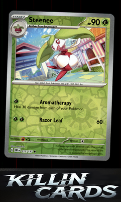 Reverse Holofoil Steenee 017/197 Pokemon Common SV03: Obsidian Flames Card NM