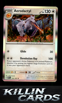 Aerodactyl 142/165 Pokemon Rare SV: Scarlet & Violet 151 Card NM