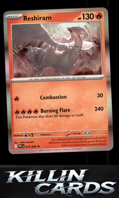 Reshiram 017/094 Pokemon Rare ME02: Phantasmal Flames Card NM