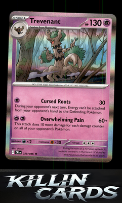 Trevenant 039/086 Pokemon Rare ME04: Chaos Rising Card NM