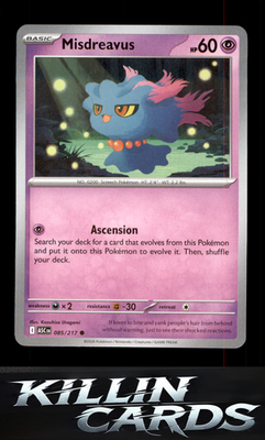 Misdreavus - 085/217 085/217 Pokemon Common ME: Ascended Heroes Card NM