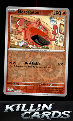 Reverse Holofoil Heat Rotom 013/091 Pokemon Rare SV: Paldean Fates Card NM