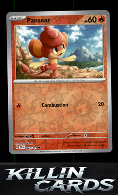 Reverse Holofoil Pansear 022/191 Pokemon Common SV08: Surging Sparks Card NM