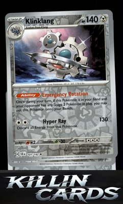 Reverse Holofoil Klinklang 101/142 Pokemon Rare SV07: Stellar Crown Card NM