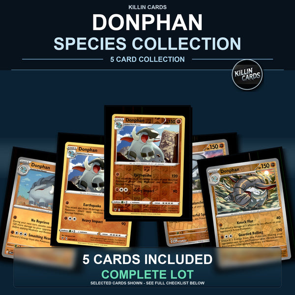 Pokemon TCG Donphan Species Collection 5 Different Cards