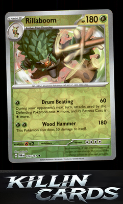 Reverse Holofoil Rillaboom 016/167 Pokemon Uncommon SV06: Twilight Masquerade Ca