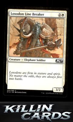 Loxodon Line Breaker 24 Magic C Core Set 2019 Card NM