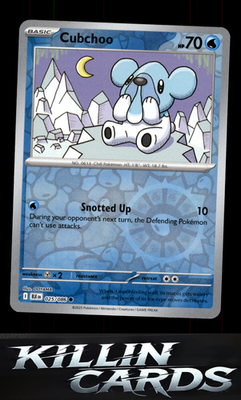 Reverse Holofoil Cubchoo 025/086 Pokemon Common SV: Black Bolt Card NM