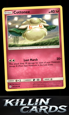 Cottonee 147/236 Pokemon Common SM - Cosmic Eclipse Card NM