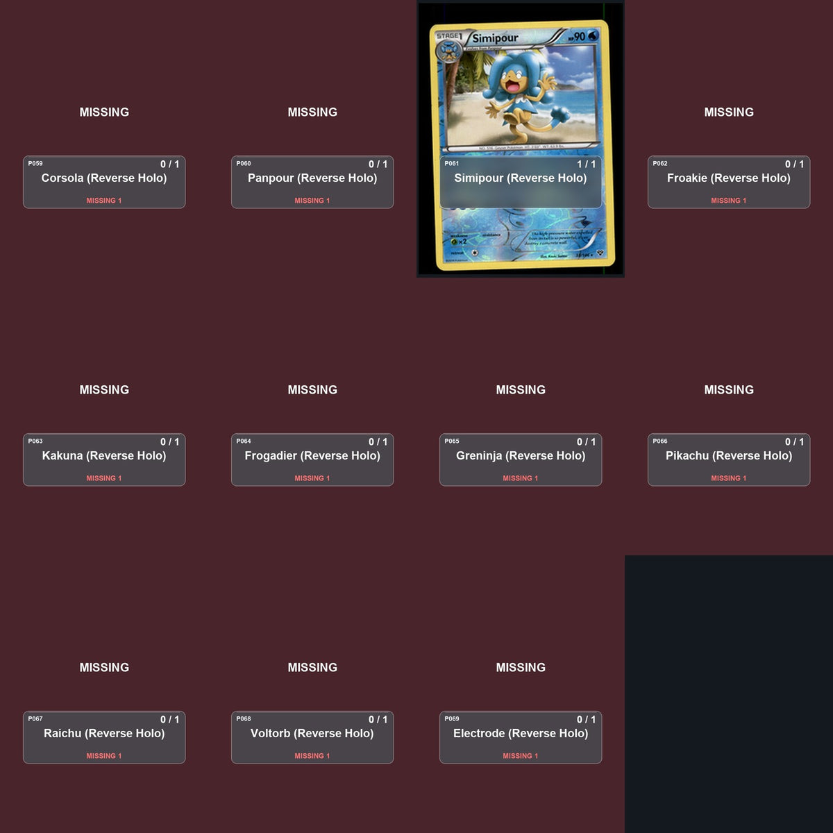 Pokemon TCG XY Base Set Reverse Holo Master Set 7 Reverse Holo Card Collection