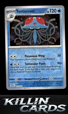 Reverse Holofoil Tentacruel 073/165 Pokemon Uncommon SV: Scarlet & Violet 151 Ca