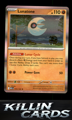 Lunatone 074/132 Pokemon Rare ME01: Mega Evolution Card NM