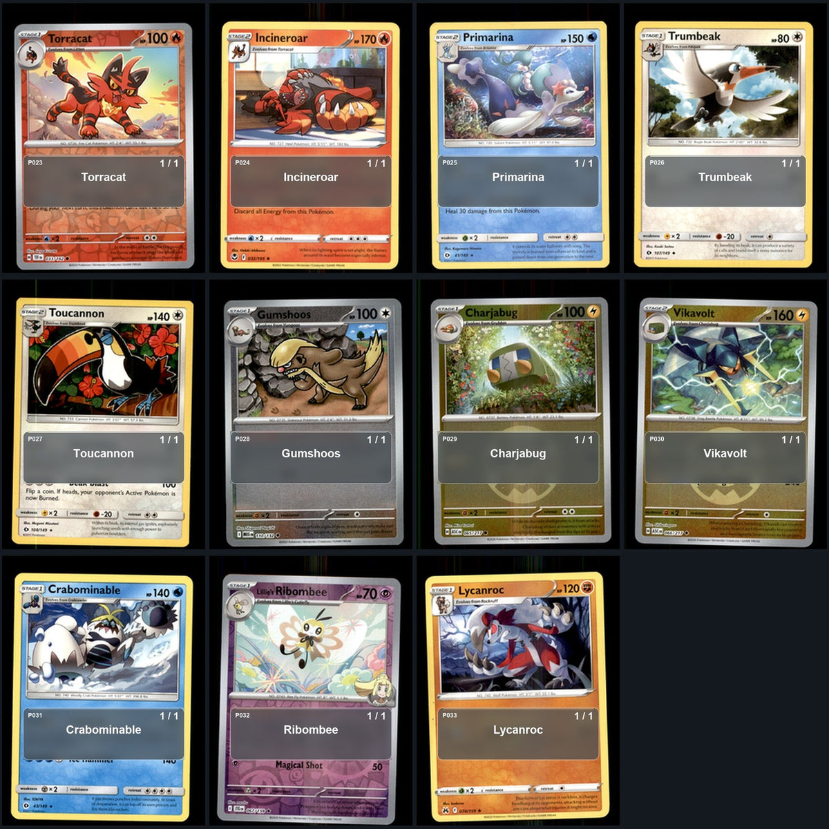 Pokemon TCG Generation 7 Alola Pokemon Pokedex Set 79 Cards Collection