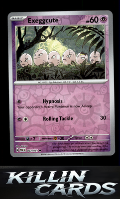 Reverse Holofoil Exeggcute 023/091 Pokemon Common SV: Paldean Fates Card NM