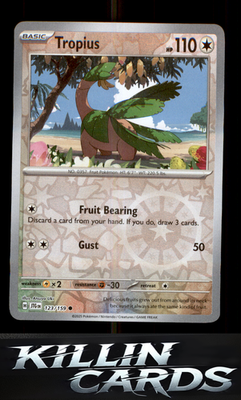 Reverse Holofoil Tropius 123/159 Pokemon Common SV09: Journey Together Card NM