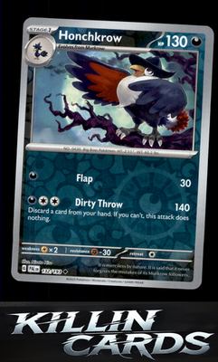 Reverse Holofoil Honchkrow 132/193 Pokemon Uncommon SV02: Paldea Evolved Card NM