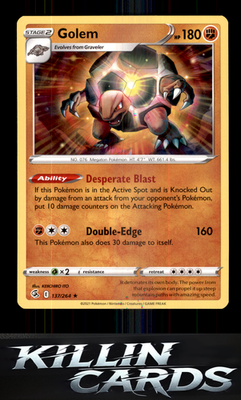 Golem 137/264 Pokemon Rare SWSH08: Fusion Strike Card NM