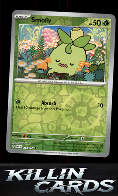 Reverse Holofoil Smoliv 019/197 Pokemon Common SV03: Obsidian Flames Card NM