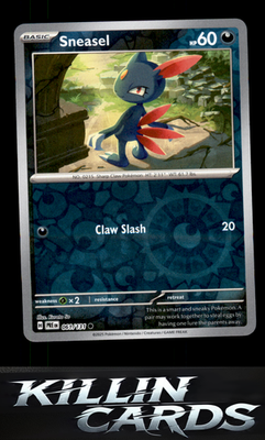 Reverse Holofoil Sneasel 061/131 Pokemon Common SV: Prismatic Evolutions Card NM