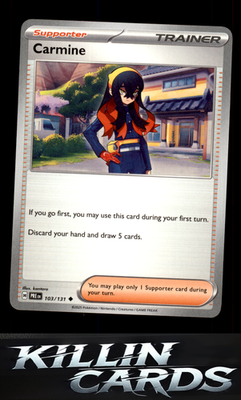 Carmine 103/131 Pokemon Uncommon SV: Prismatic Evolutions Card NM