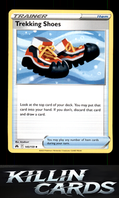 Trekking Shoes 145/159 Pokemon Uncommon SWSH: Crown Zenith Card NM