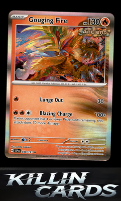 Gouging Fire 038/191 Pokemon Rare SV08: Surging Sparks Card NM