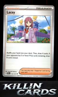 Lacey - 114/131 114/131 Pokemon Uncommon SV: Prismatic Evolutions Card NM