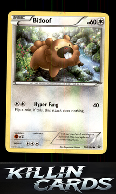 Bidoof 106/146 Pokemon Common XY Base Set Card NM