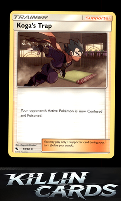 Koga's Trap 59/68 Pokemon Uncommon Hidden Fates Card NM