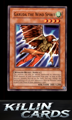 Garuda the Wind Spirit LON-070 YuGiOh Common Labyrinth of Nightmare Card NM
