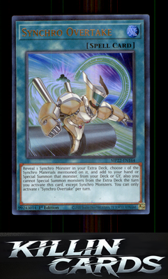 1st Edition Synchro Overtake MP22-EN164 YuGiOh Ultra Rare 2022 Tin of the Pharao