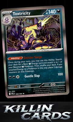 Toxtricity 068/094 Pokemon Rare ME02: Phantasmal Flames Card NM