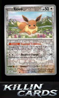 Reverse Holofoil Eevee 074/131 Pokemon Common SV: Prismatic Evolutions Card LP