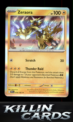 Zeraora 078/182 Pokemon Rare SV10: Destined Rivals Card NM